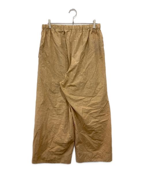 yokosakamoto（ヨウコサカモト）yokosakamoto (ヨウコサカモト) コットンリネン タイプライターパンツ ベージュ サイズ:Lの古着・服飾アイテム