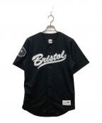 F.C.R.B.×MLBエフシーレアルブリストル×エムエルビー）の古着「ベースボールシャツ」｜ブラック