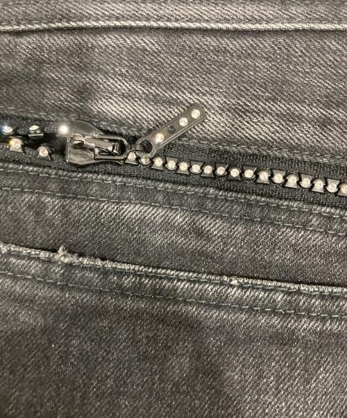 uniform experiment（ユニフォームエクスペリメント）uniform experiment (ユニフォームエクスペリメント) SLIM-FIT STRETCH DAMAGED JEANS ブラック サイズ:30の古着・服飾アイテム