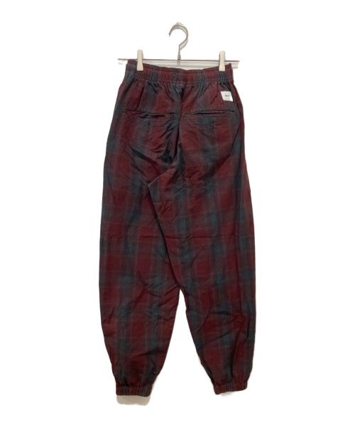 WTAPS（ダブルタップス）WTAPS (ダブルタップス) FROCK TROUSERSチェックパンツ グレー×ボルドー サイズ:01の古着・服飾アイテム