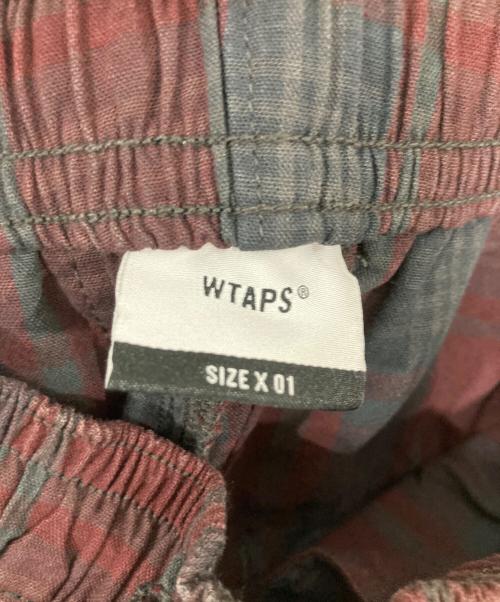 WTAPS（ダブルタップス）WTAPS (ダブルタップス) FROCK TROUSERSチェックパンツ グレー×ボルドー サイズ:01の古着・服飾アイテム