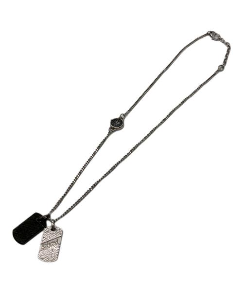 DIESEL（ディーゼル）DIESEL (ディーゼル) Wドッグタグプレート ネックレス シルバーカラー サイズ:下記参照の古着・服飾アイテム