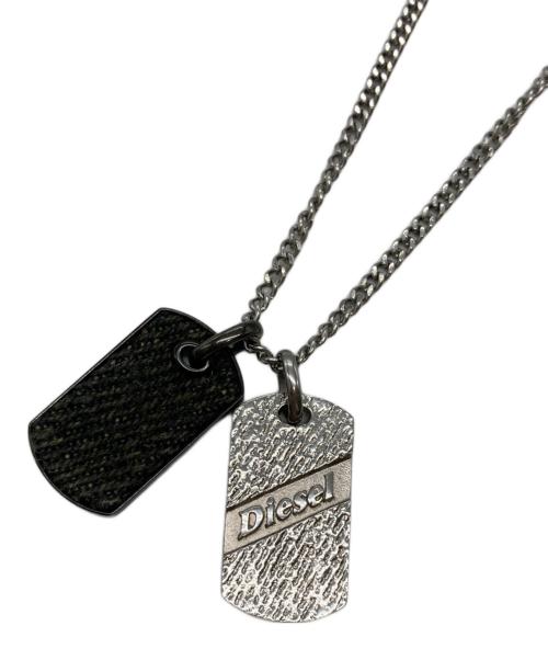 DIESEL（ディーゼル）DIESEL (ディーゼル) Wドッグタグプレート ネックレス シルバーカラー サイズ:下記参照の古着・服飾アイテム