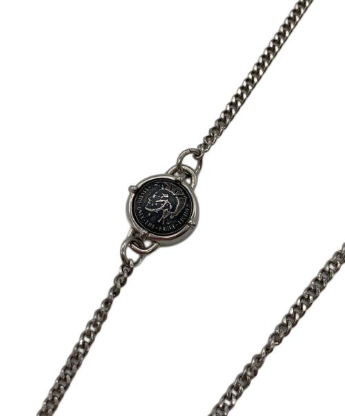 DIESEL（ディーゼル）DIESEL (ディーゼル) Wドッグタグプレート ネックレス シルバーカラー サイズ:下記参照の古着・服飾アイテム