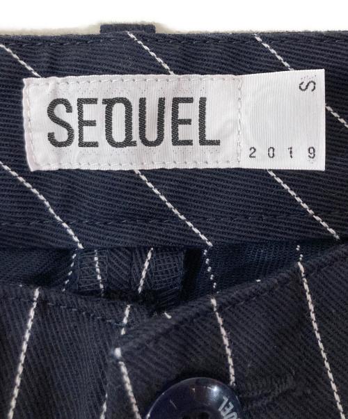 SEQUEL（シークエル）SEQUEL (シークエル) ストライプパンツ ネイビー サイズ:Sの古着・服飾アイテム