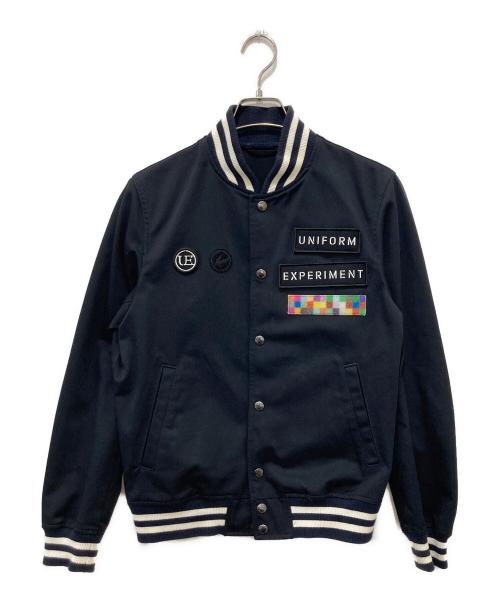 uniform experiment（ユニフォームエクスペリメント）uniform experiment (ユニフォームエクスペリメント) FRAGMENT DESIGN (フラグメントデザイン) スタジャン ネイビー サイズ:SIZE1の古着・服飾アイテム