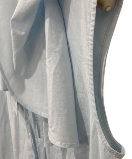 CASA FLINE（カーサフライン）CASA FLINE (カーサフライン) ビッグカラーノースリーブドレス ブルー サイズ:Freeの古着・服飾アイテム