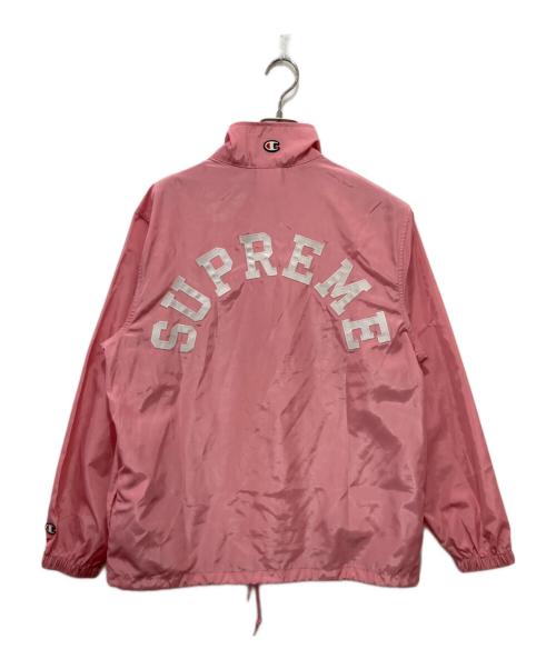 Champion（チャンピオン）Champion (チャンピオン) SUPREME (シュプリーム) Half Zip Pullover ピンク サイズ:Sの古着・服飾アイテム