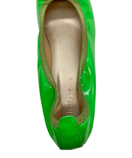 hills avenue（ヒルズアヴェニュー）hills avenue (ヒルズアヴェニュー) ウェーブソールパンプス グリーン サイズ:24.5の古着・服飾アイテム