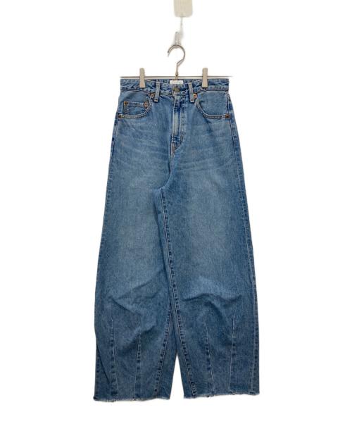 UNGRID（アングリッド）UNGRID (アングリッド) デザインタックカーブデニム インディゴ サイズ:24の古着・服飾アイテム