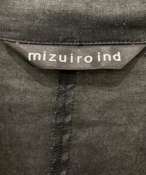 mizuiro-ind（ミズイロインド）mizuiro-ind (ミズイロインド) リネンジャケット ブラック サイズ:FREEの古着・服飾アイテム