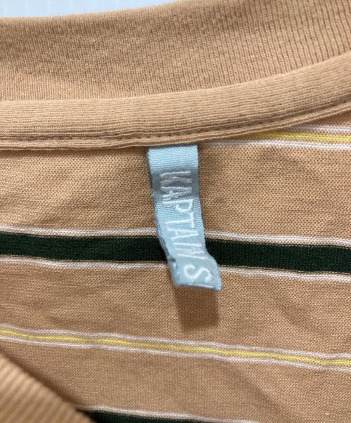 KAPTAIN SUNSHINE（キャプテンサンシャイン）KAPTAIN SUNSHINE (キャプテンサンシャイン) Hard Twisted Border Jersey S S Tee ベージュ サイズ:38の古着・服飾アイテム