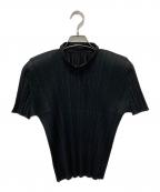 PLEATS PLEASEプリーツプリーズ）の古着「プリーツカットソー」｜ブラック