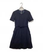 BURBERRY LONDONバーバリーロンドン）の古着「半袖ワンピース/プリーツトレンチワンピース」｜ネイビー