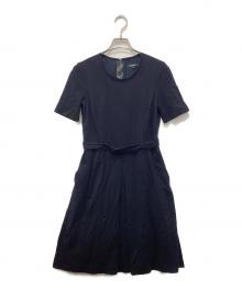 BURBERRY LONDON（バーバリーロンドン）の古着「半袖ワンピース/プリーツトレンチワンピース」｜ネイビー