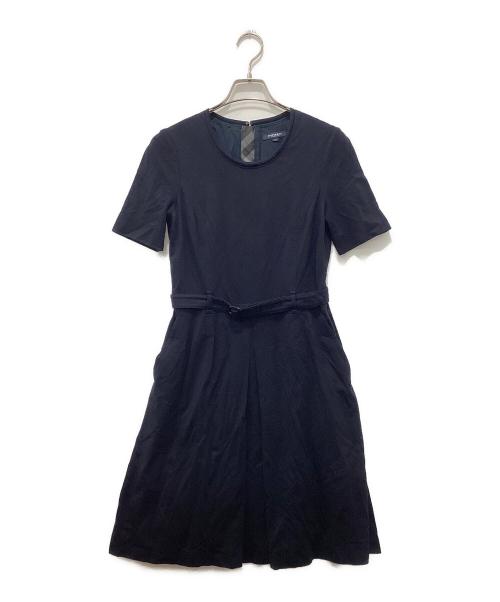 BURBERRY LONDON（バーバリーロンドン）BURBERRY LONDON (バーバリーロンドン) 半袖ワンピース/プリーツトレンチワンピース ネイビー サイズ:38の古着・服飾アイテム