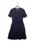 BURBERRY LONDON（バーバリーロンドン）の古着「半袖ワンピース/プリーツトレンチワンピース」｜ネイビー