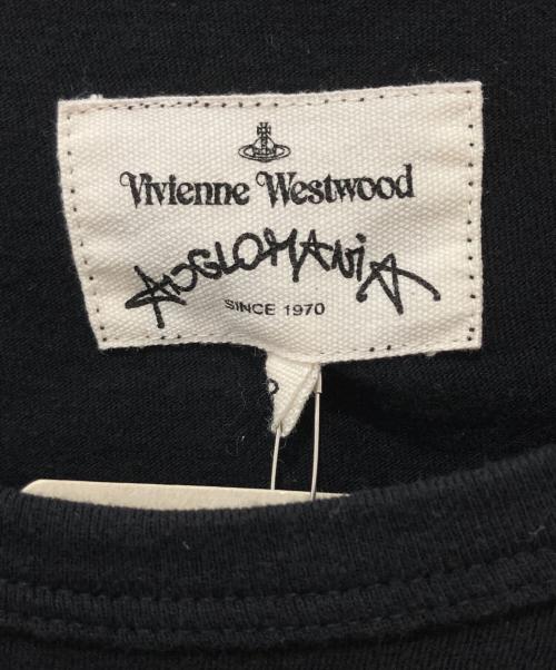 Vivienne Westwood ANGLOMANIA（ヴィヴィアンウエストウッドアングロマニア）Vivienne Westwood ANGLOMANIA (ヴィヴィアンウエストウッドアングロマニア) 刺繍カットソー ブラック サイズ:38の古着・服飾アイテム