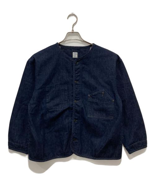 D.M.G（ディーエムジー）D.M.G (ディーエムジー) パイピングショートジャケット インディゴ サイズ:2の古着・服飾アイテム