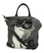 Teresa Cambiテレサカンビ）の古着「猫柄2WAYバッグ」｜グレー