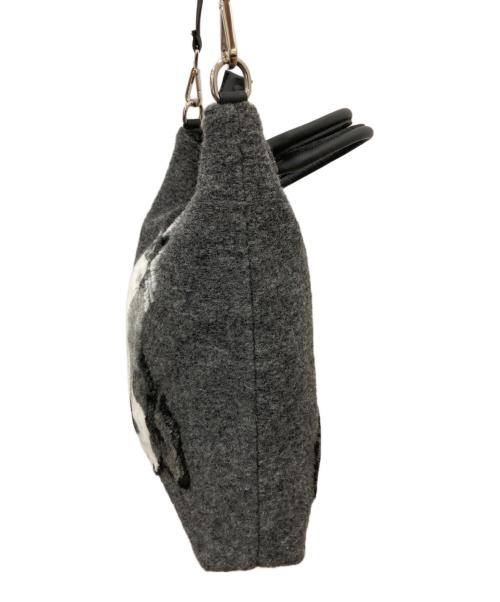 Teresa Cambi（テレサカンビ）Teresa Cambi (テレサカンビ) 猫柄2WAYバッグ グレーの古着・服飾アイテム