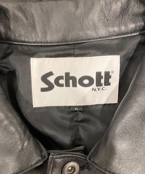Schott（ショット）Schott (ショット) LAMB LEATHER COVERALL JACKET ブラック サイズ:Lの古着・服飾アイテム