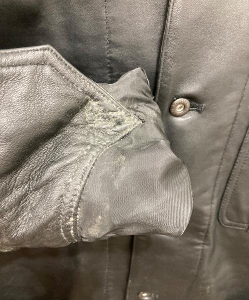 Schott（ショット）Schott (ショット) LAMB LEATHER COVERALL JACKET ブラック サイズ:Lの古着・服飾アイテム