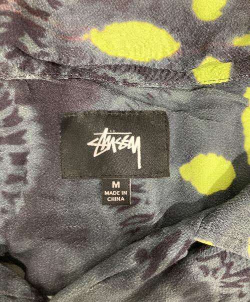 stussy（ステューシー）stussy (ステューシー) 総柄レーヨンシャツ ブルー サイズ:Mの古着・服飾アイテム