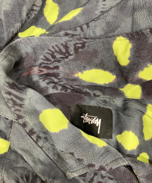 stussy（ステューシー）stussy (ステューシー) 総柄レーヨンシャツ ブルー サイズ:Mの古着・服飾アイテム