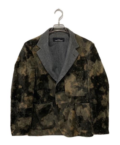 tricot COMME des GARCONS（トリココムデギャルソン）tricot COMME des GARCONS (トリココムデギャルソン) リバーシブルテーラードジャケット グリーン×グレー サイズ:Mの古着・服飾アイテム