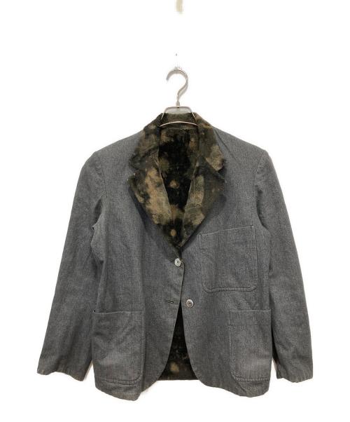 tricot COMME des GARCONS（トリココムデギャルソン）tricot COMME des GARCONS (トリココムデギャルソン) リバーシブルテーラードジャケット グリーン×グレー サイズ:Mの古着・服飾アイテム