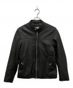 BEAUTY&YOUTHビューティーアンドユース）の古着「Padded Goatskin Biker Jacket」｜ブラック