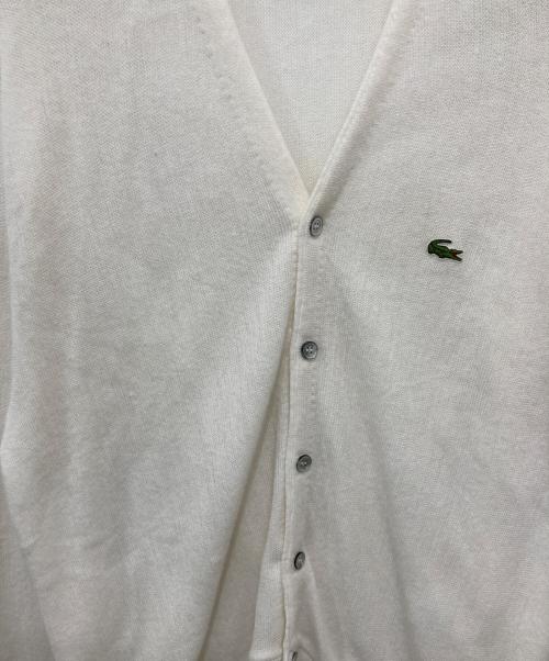 IZOD LACOSTE（アイゾッド ラコステ）IZOD LACOSTE (アイゾッド ラコステ) アクリルカーディガン ホワイト サイズ:Lの古着・服飾アイテム