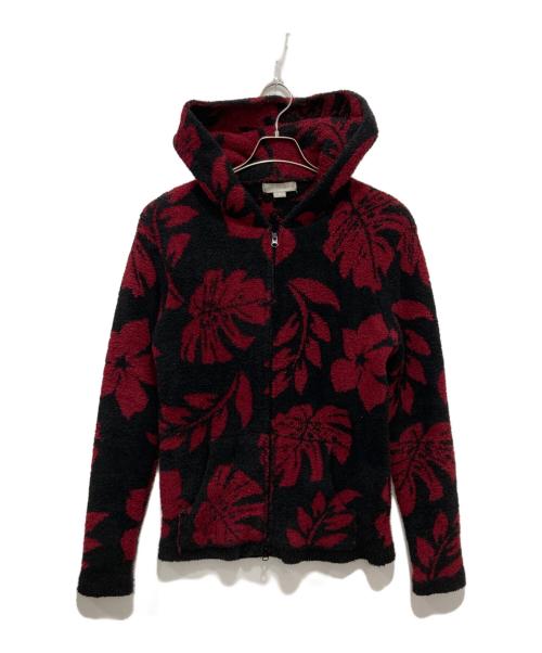 barefoot dreams（ベアフットドリームス）BAREFOOT DREAMS (ベアフットドリームス) Ron Herman (ロンハーマン) アロハ柄パイルジップパーカー ブラック×レッド サイズ:Sの古着・服飾アイテム
