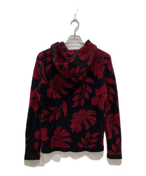 barefoot dreams（ベアフットドリームス）BAREFOOT DREAMS (ベアフットドリームス) Ron Herman (ロンハーマン) アロハ柄パイルジップパーカー ブラック×レッド サイズ:Sの古着・服飾アイテム