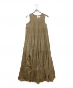 Spick and Spanスピックアンドスパン）の古着「HYU100ボイルティアードワンピース」｜ベージュ