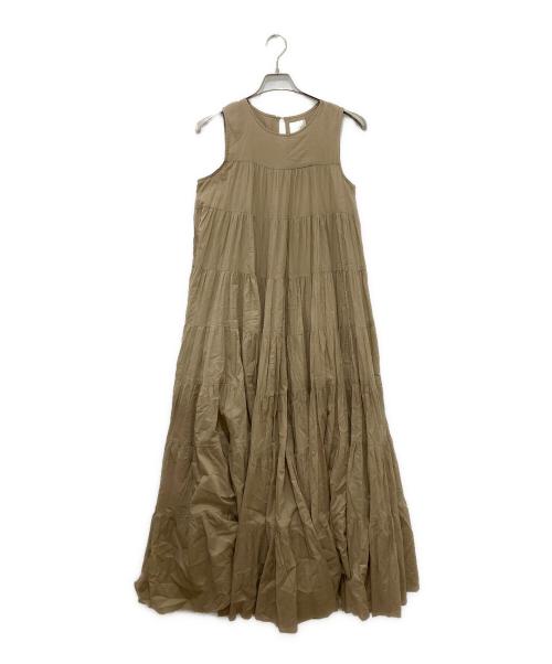 Spick and Span（スピック＆スパン）Spick and Span (スピックアンドスパン) HYU100ボイルティアードワンピース ベージュ サイズ:38の古着・服飾アイテム