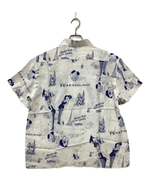 Porter Classic（ポータークラシック）Porter Classic (ポータークラシック) BLONDES PREFER PC ALOHA SHIRT ブルー×ホワイト サイズ:XSの古着・服飾アイテム