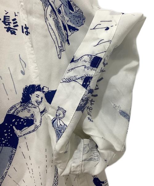 Porter Classic（ポータークラシック）Porter Classic (ポータークラシック) BLONDES PREFER PC ALOHA SHIRT ブルー×ホワイト サイズ:XSの古着・服飾アイテム