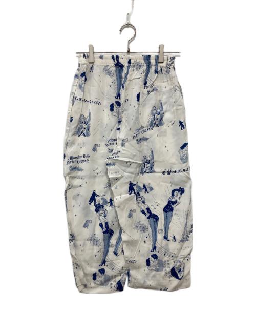 Porter Classic（ポータークラシック）Porter Classic (ポータークラシック) BLONDES PREFER PC ALOHA PANTS ブルー×ホワイト サイズ:XSの古着・服飾アイテム