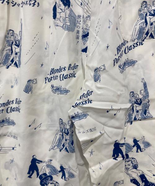 Porter Classic（ポータークラシック）Porter Classic (ポータークラシック) BLONDES PREFER PC ALOHA PANTS ブルー×ホワイト サイズ:XSの古着・服飾アイテム