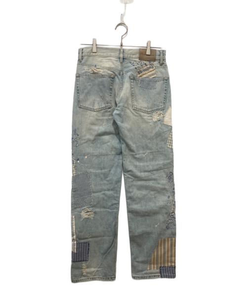 RALPH LAUREN Purple Label（ラルフ ローレン パープル レーベル）RALPH LAUREN Purple Label (ラルフ ローレン パープル レーベル) パッチワークデニムパンツ インディゴ サイズ:26の古着・服飾アイテム