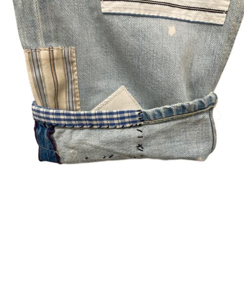 RALPH LAUREN Purple Label（ラルフ ローレン パープル レーベル）RALPH LAUREN Purple Label (ラルフ ローレン パープル レーベル) パッチワークデニムパンツ インディゴ サイズ:26の古着・服飾アイテム