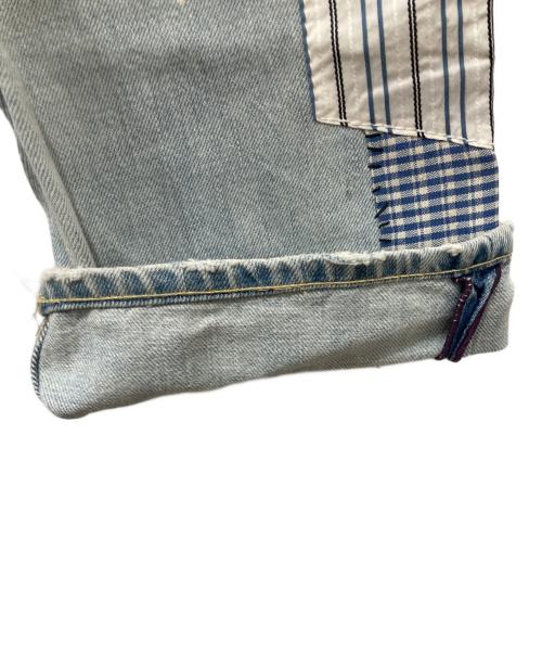 RALPH LAUREN Purple Label（ラルフ ローレン パープル レーベル）RALPH LAUREN Purple Label (ラルフ ローレン パープル レーベル) パッチワークデニムパンツ インディゴ サイズ:26の古着・服飾アイテム