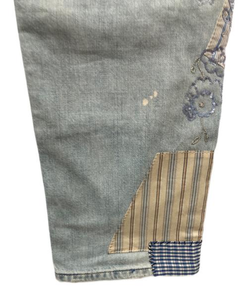 RALPH LAUREN Purple Label（ラルフ ローレン パープル レーベル）RALPH LAUREN Purple Label (ラルフ ローレン パープル レーベル) パッチワークデニムパンツ インディゴ サイズ:26の古着・服飾アイテム