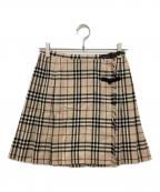 BURBERRY BLUE LABELバーバリーロンドンブルーレーベル）の古着「ノバチェックラップスカート」｜ベージュ