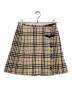 BURBERRY BLUE LABEL（バーバリーロンドンブルーレーベル）の古着「ノバチェックラップスカート」｜ベージュ