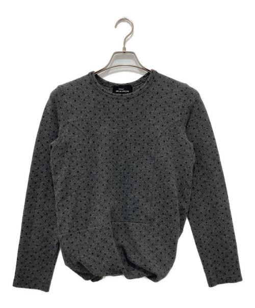 tricot COMME des GARCONS（トリココムデギャルソン）tricot COMME des GARCONS (トリココムデギャルソン) ドットウールカットソー グレー サイズ:Mの古着・服飾アイテム