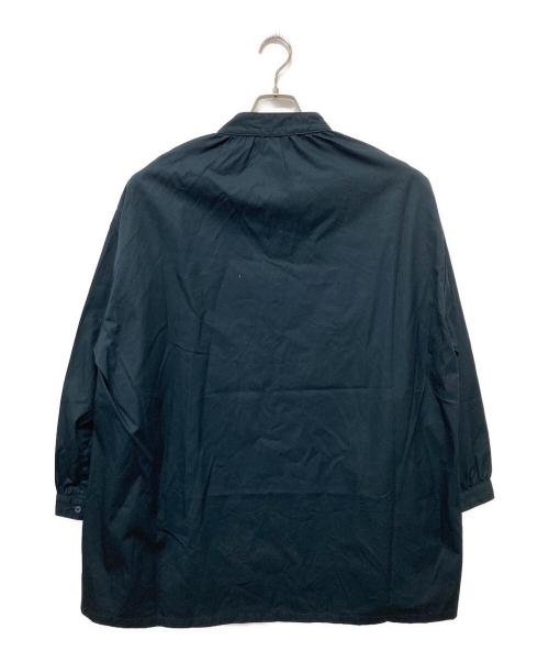 Porter Classic（ポータークラシック）Porter Classic (ポータークラシック) GABARDINE STAND COLLAR LONG SMOCK SHIRT ネイビー サイズ:1の古着・服飾アイテム