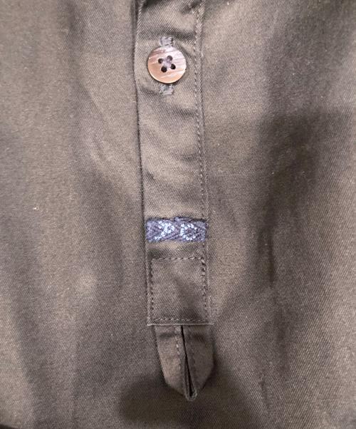 Porter Classic（ポータークラシック）Porter Classic (ポータークラシック) GABARDINE STAND COLLAR LONG SMOCK SHIRT ネイビー サイズ:1の古着・服飾アイテム